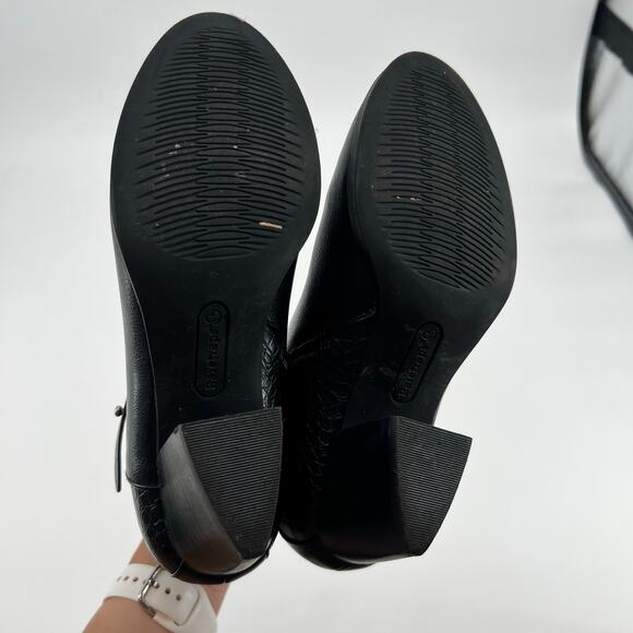 Baretraps Lane Block Heel Bootie black crocodile side zip basic boot size 6.5 - Picture 5 of 9
